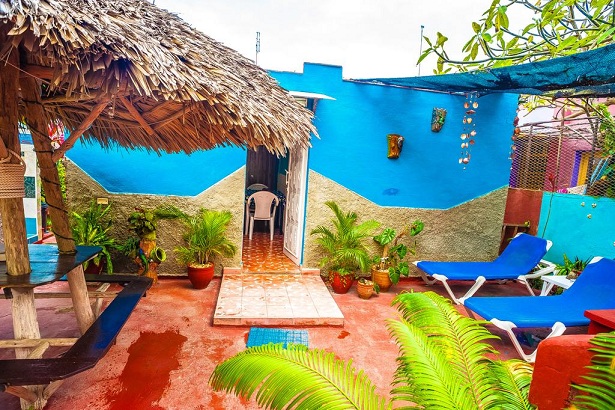 'Patio and entrance of bedroom 2' Casas particulares are an alternative to hotels in Cuba.